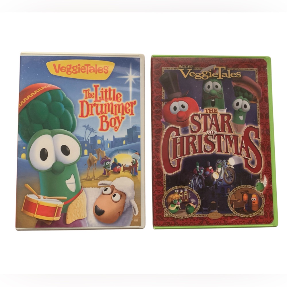 2 VeggieTales DVD Movies - The Little Drummer Boy & The Star of Christmas